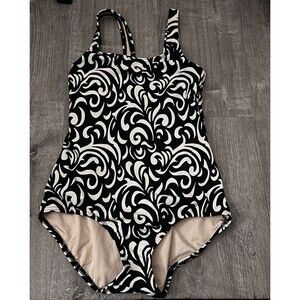 Lands' End Women Swimwear Swimsuit One‎ Piece Size 10 Nylon Bend